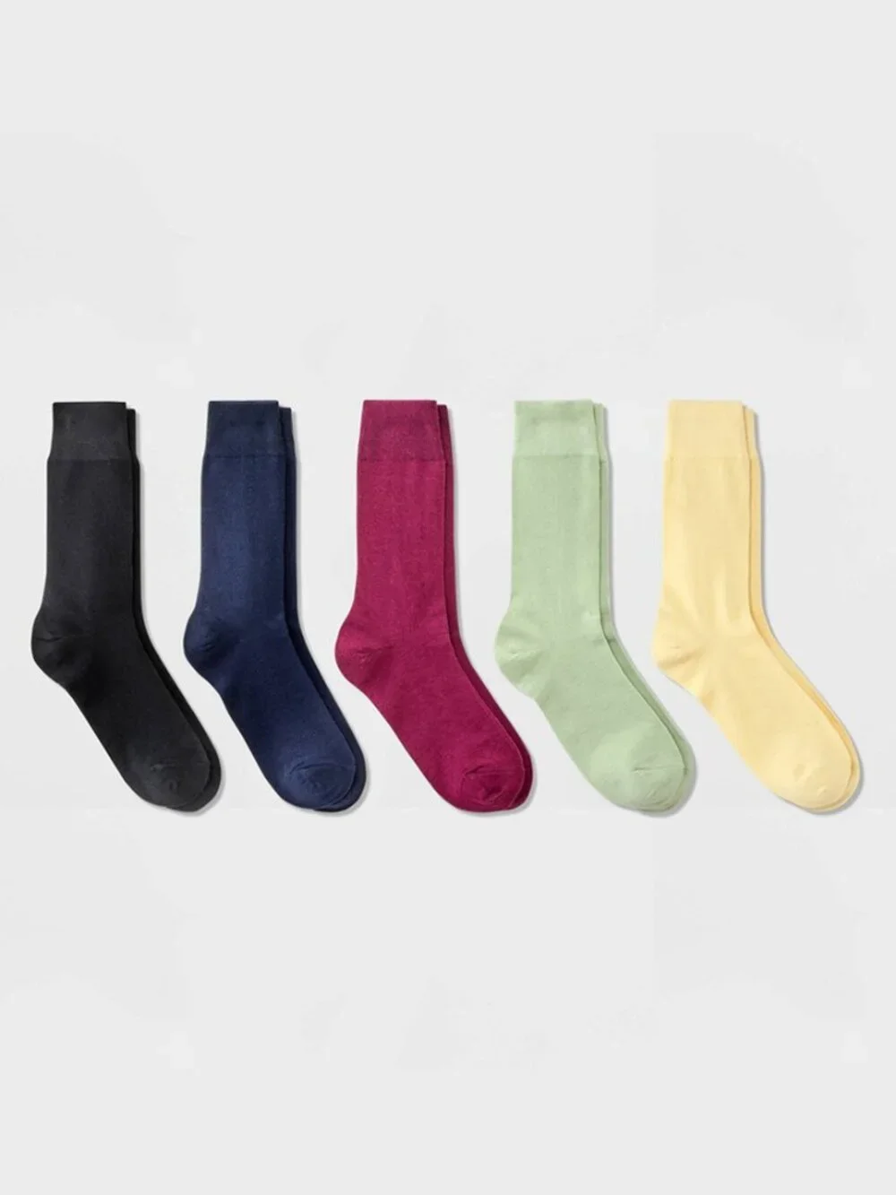2/$12 💥🆕 Goodfellow & Co. Men's Dress Crew Socks 5pk | Fits Sizes 7-12 | 7333